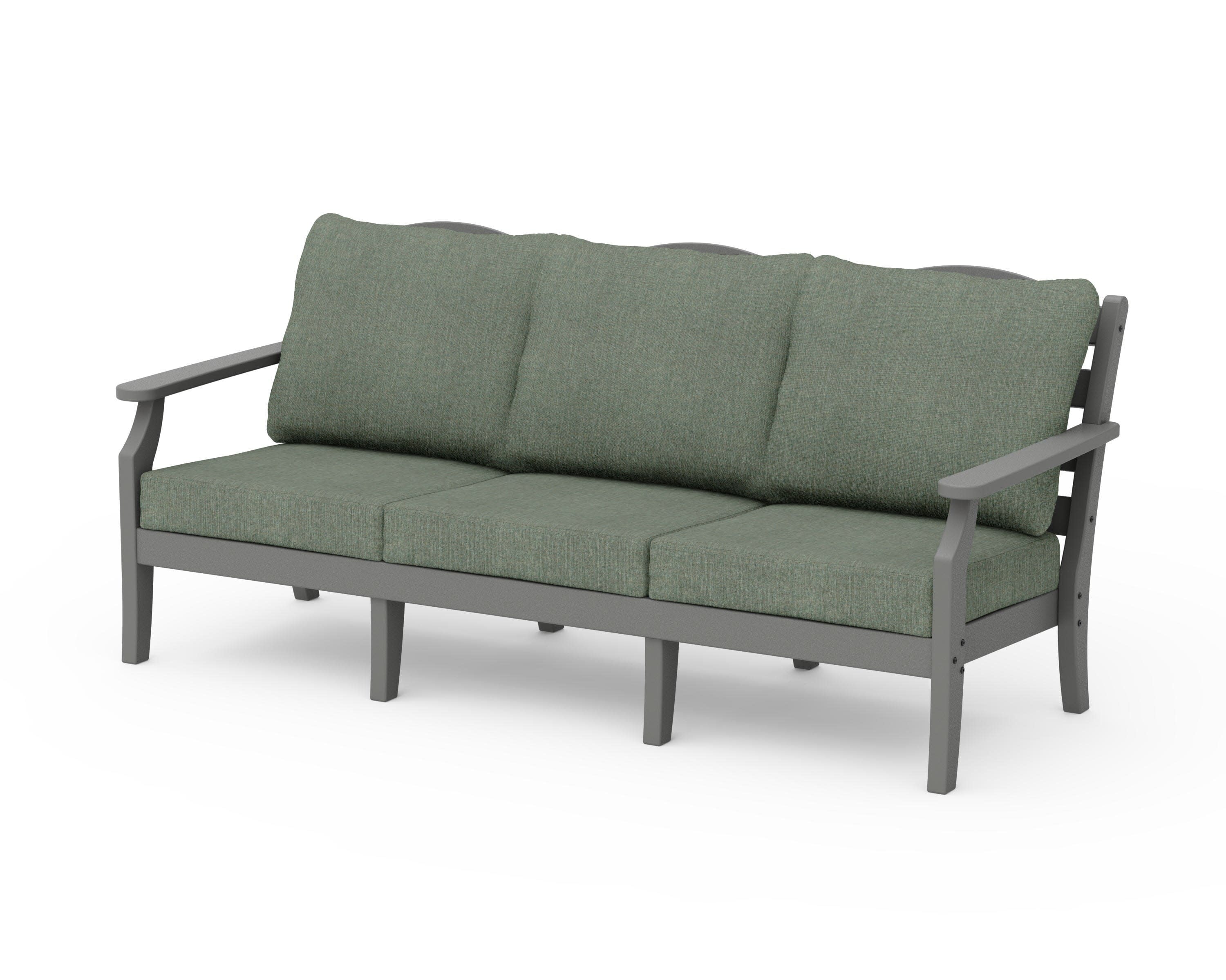 Savannah Deep Seating Sofa in Slate Grey / Cast Sage