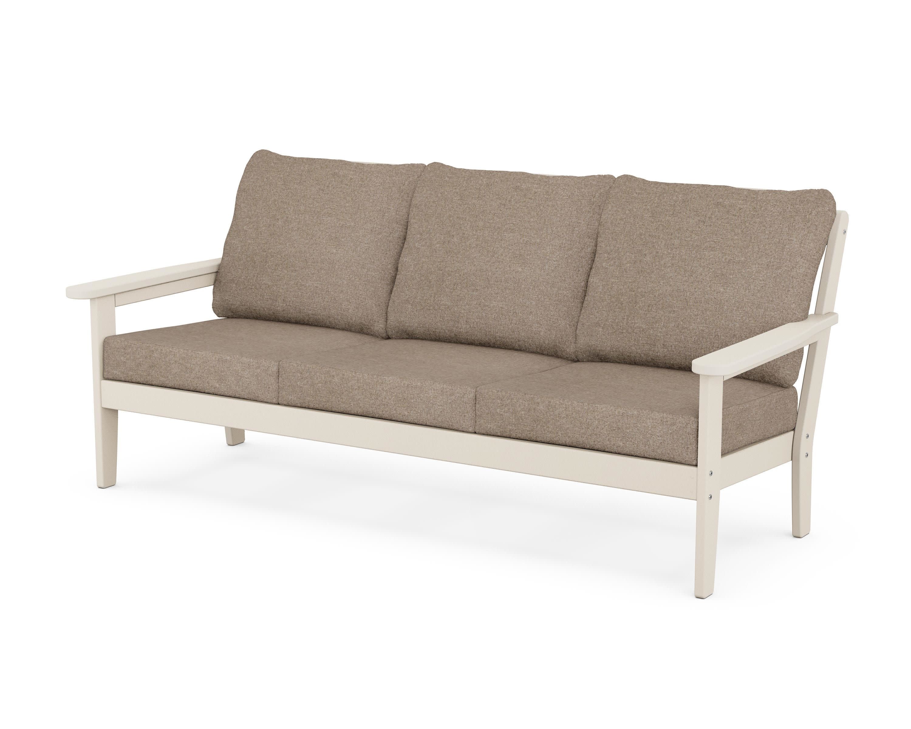 Cottage Deep Seating Sofa in Sand / Spiced Burlap