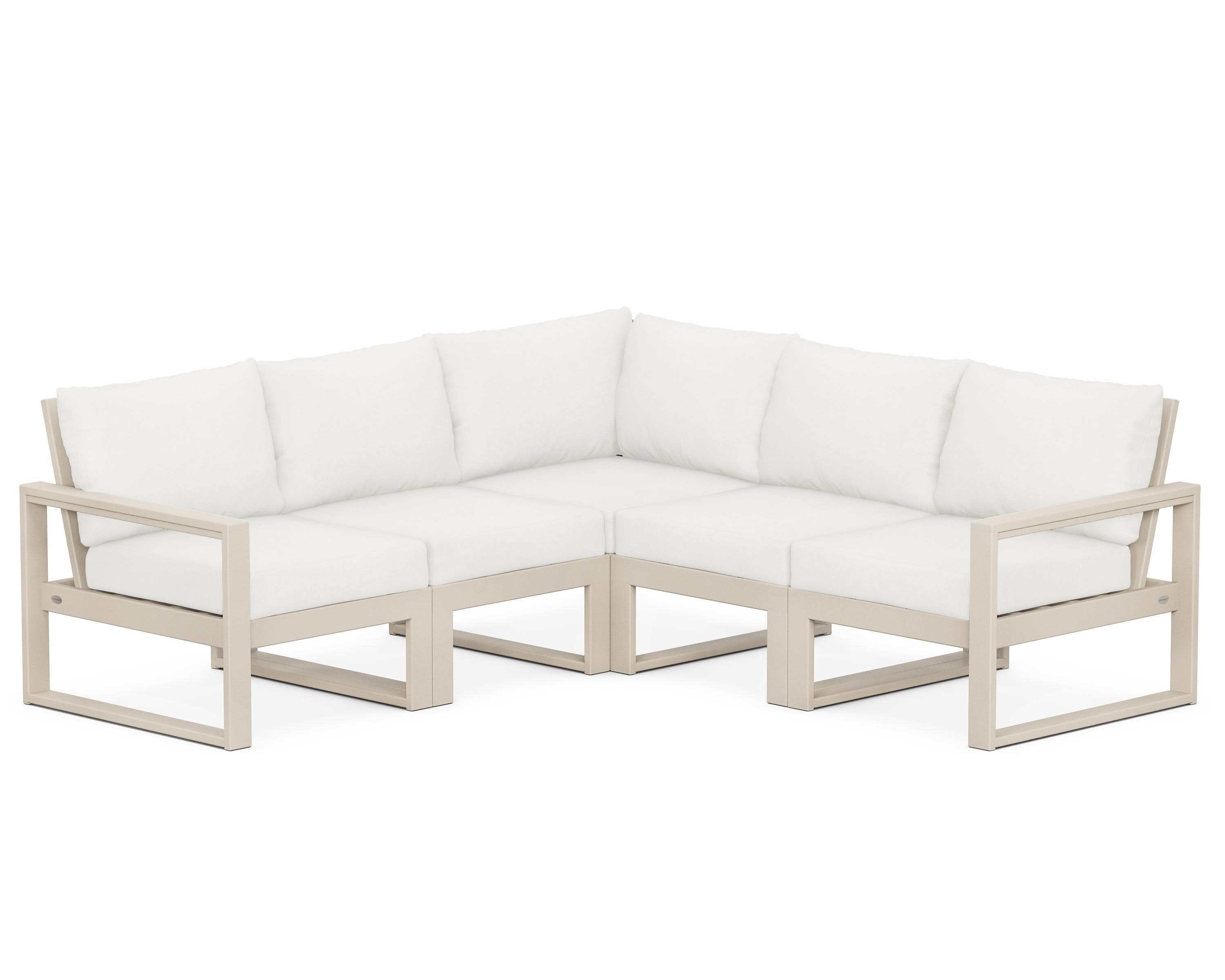 EDGE 5-Piece Modular Deep Seating Set in Sand / Natural Linen