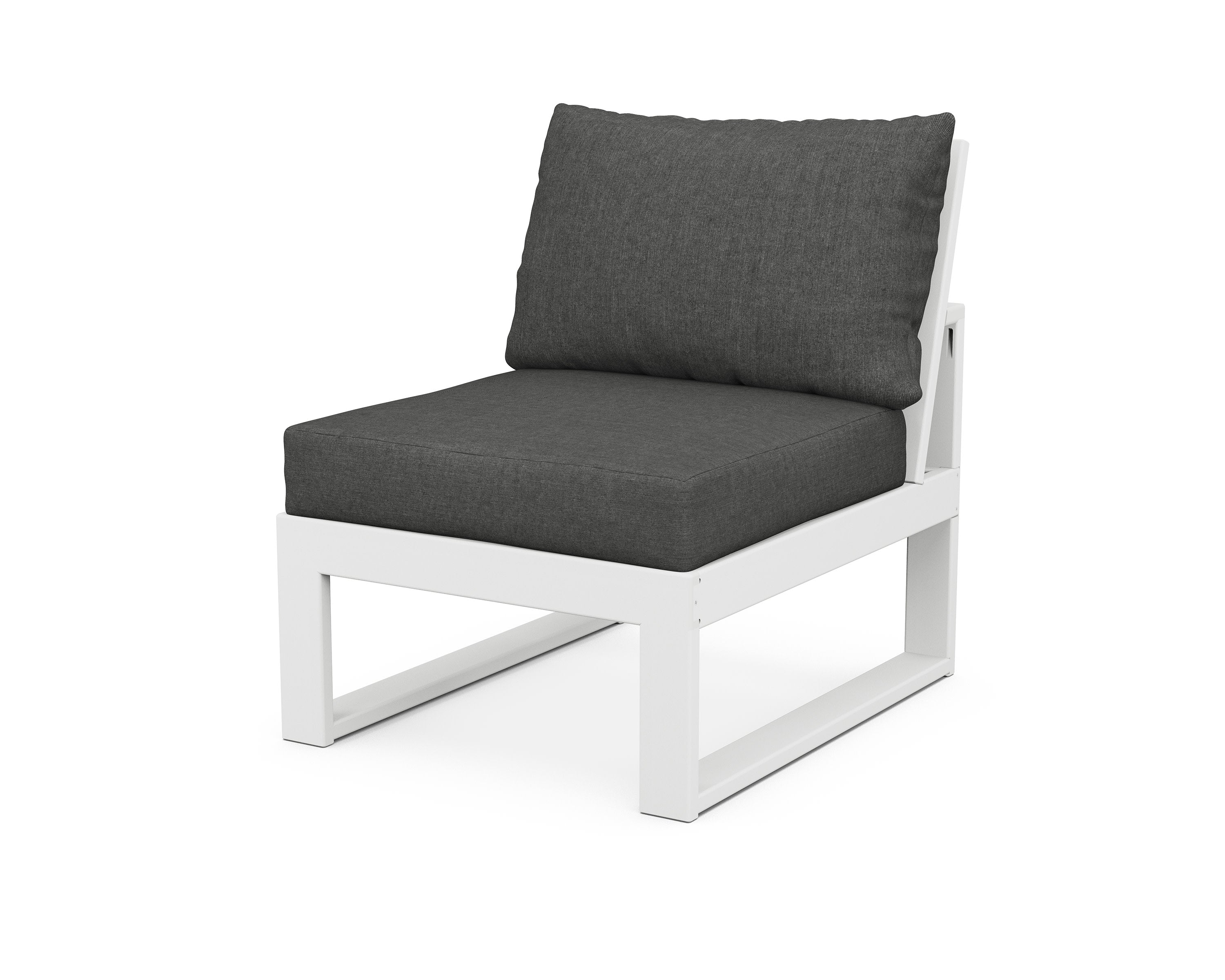 Modular Armless Chair in White / Spectrum Carbon