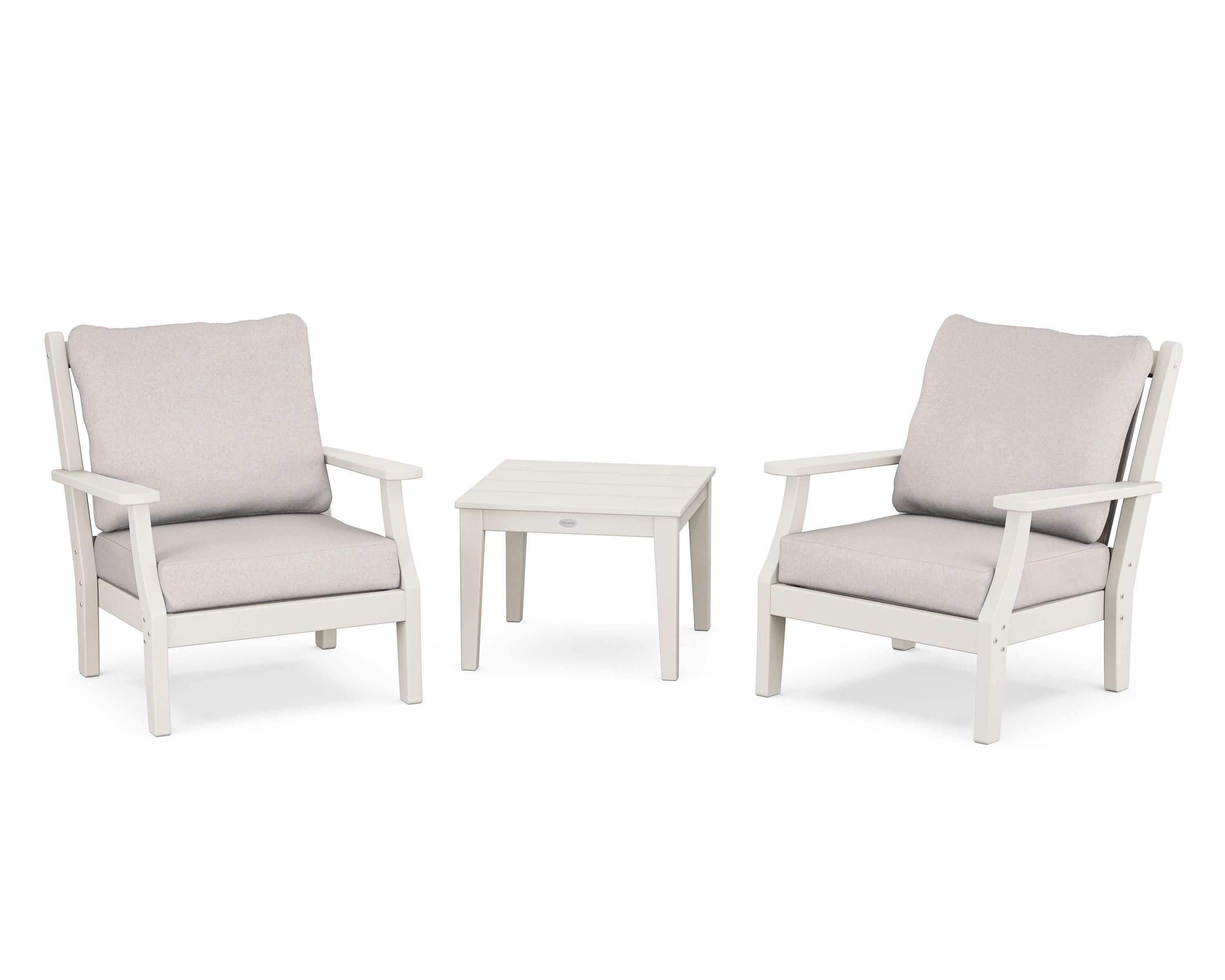 Wovendale 3-Piece Deep Seating Set in Sand / Dune Burlap