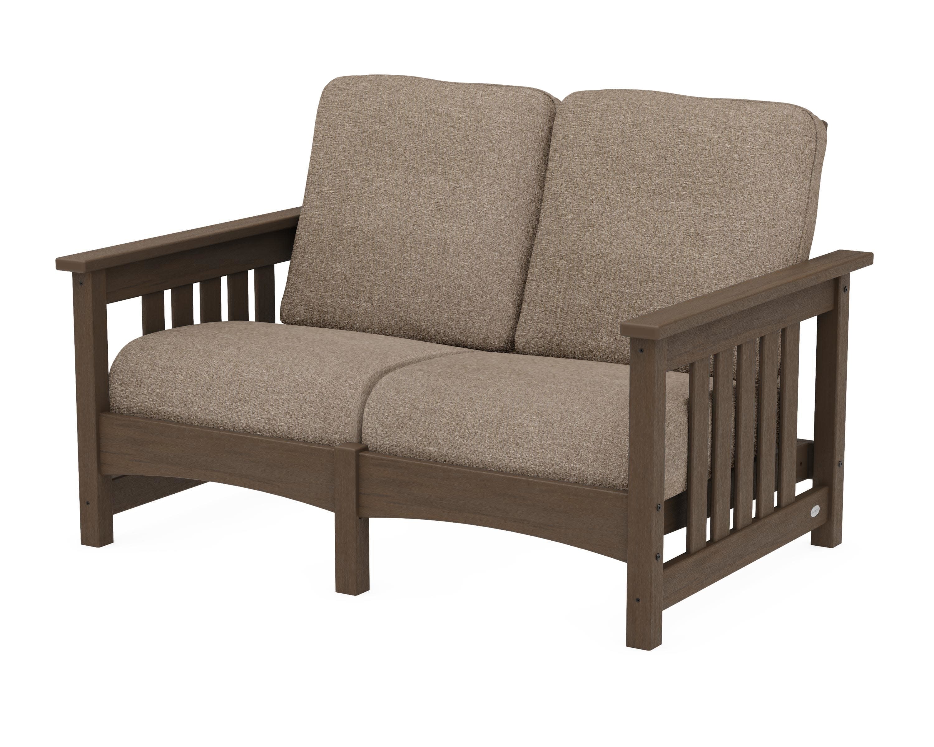 Club Mission Loveseat in Kona / Spiced Burlap