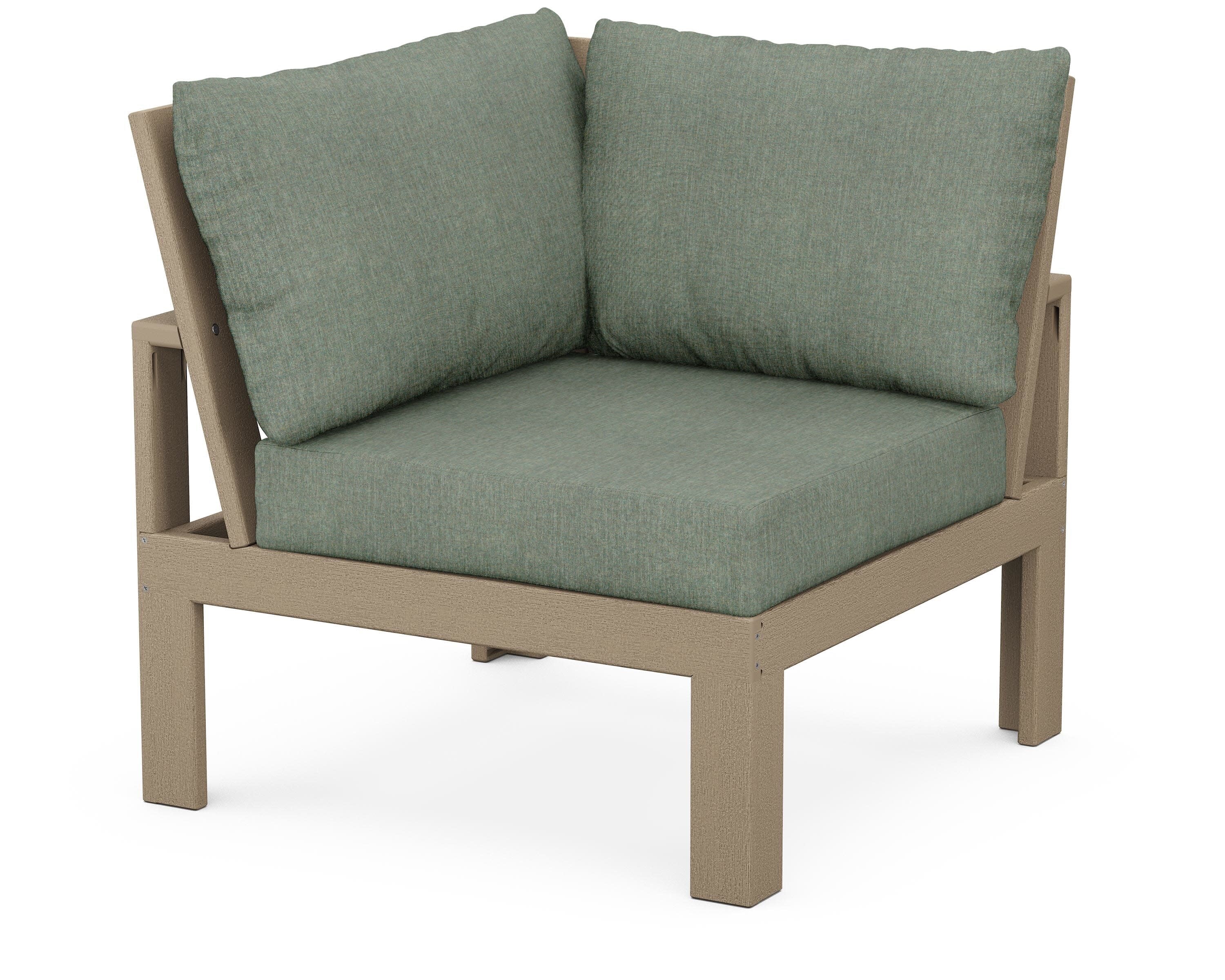 Modular Corner Chair in Vintage Sahara / Cast Sage