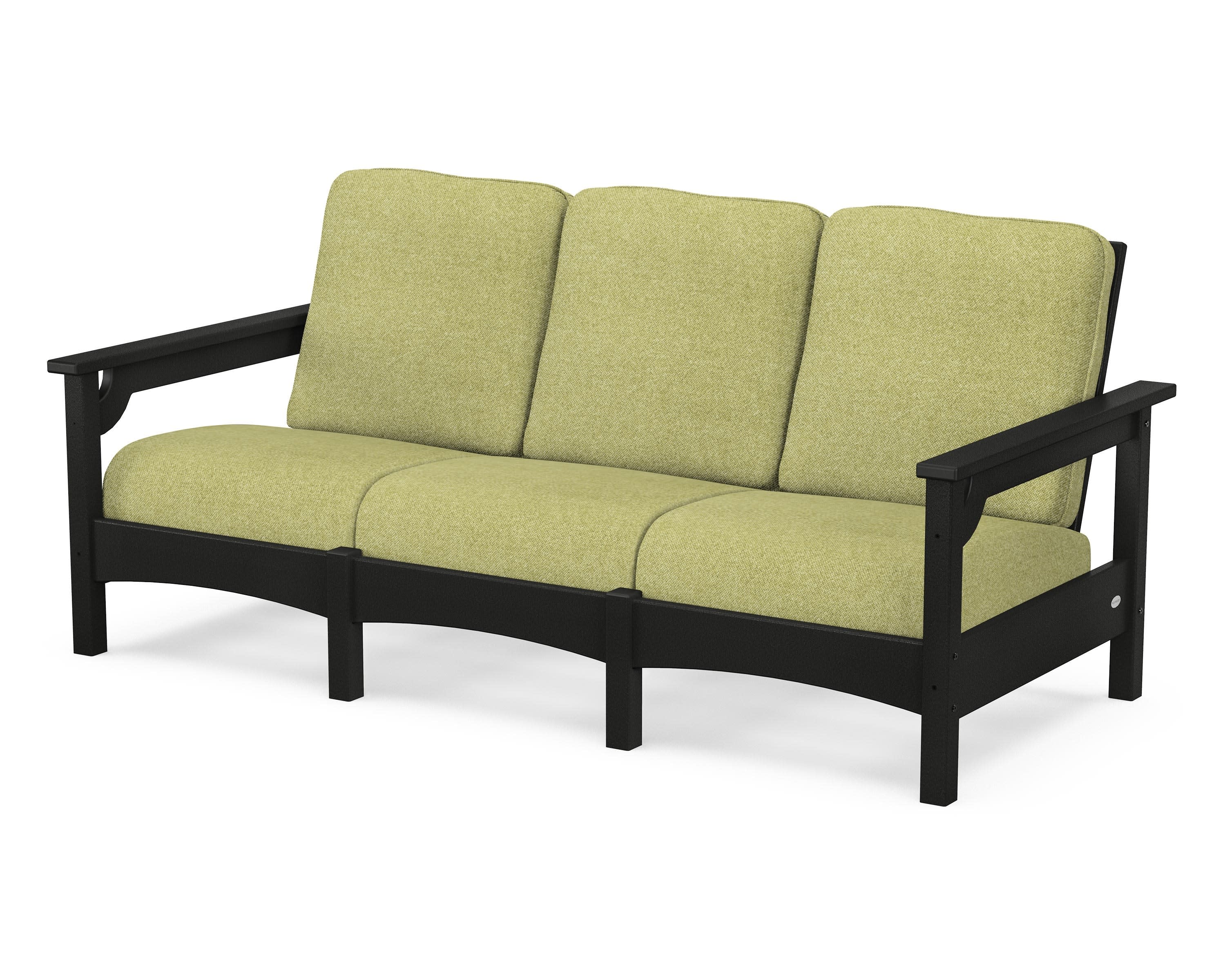 Club Sofa in Black / Chartreuse Boucle