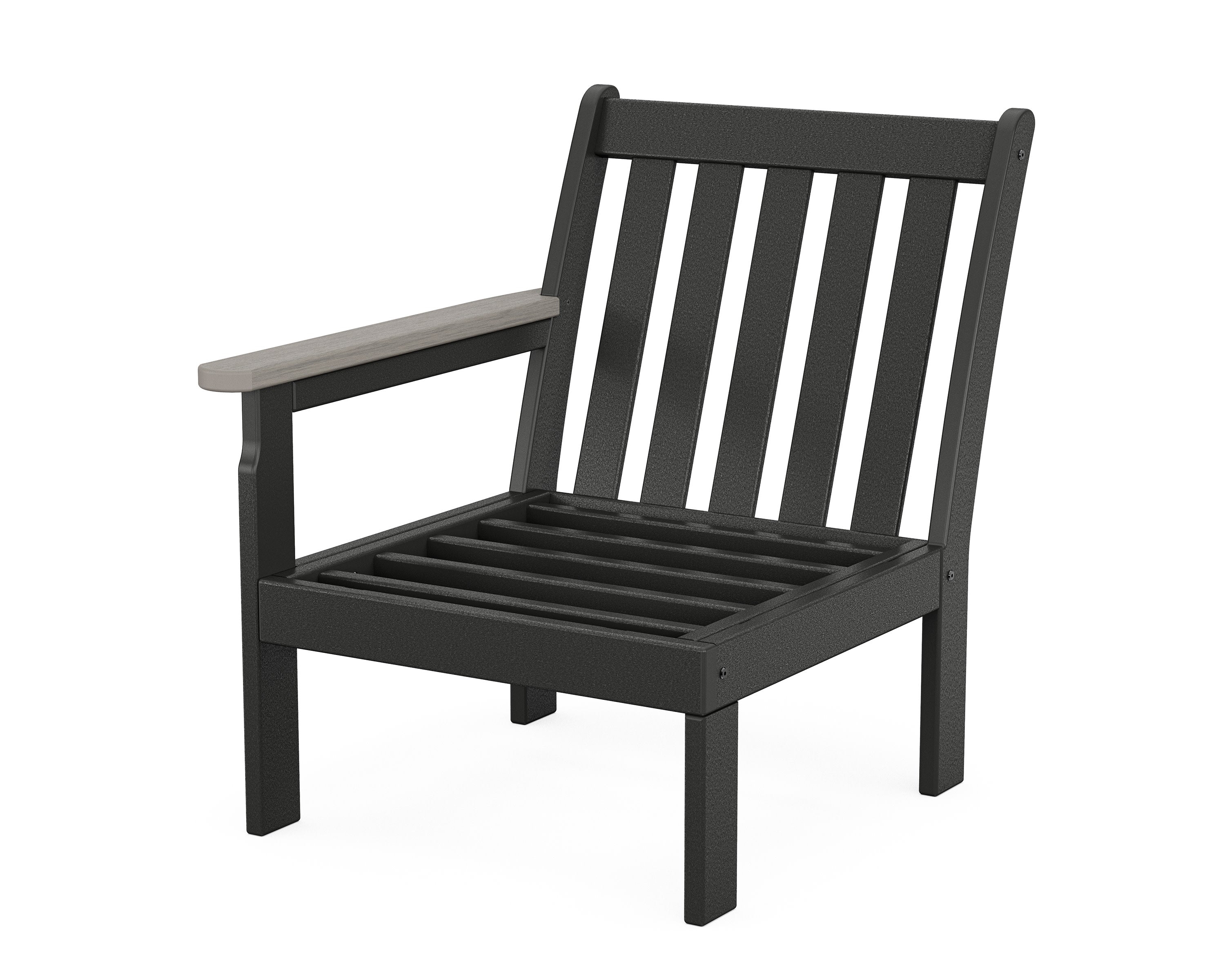 Vineyard Modular Left Arm Chair Frame in Black / Driftwood