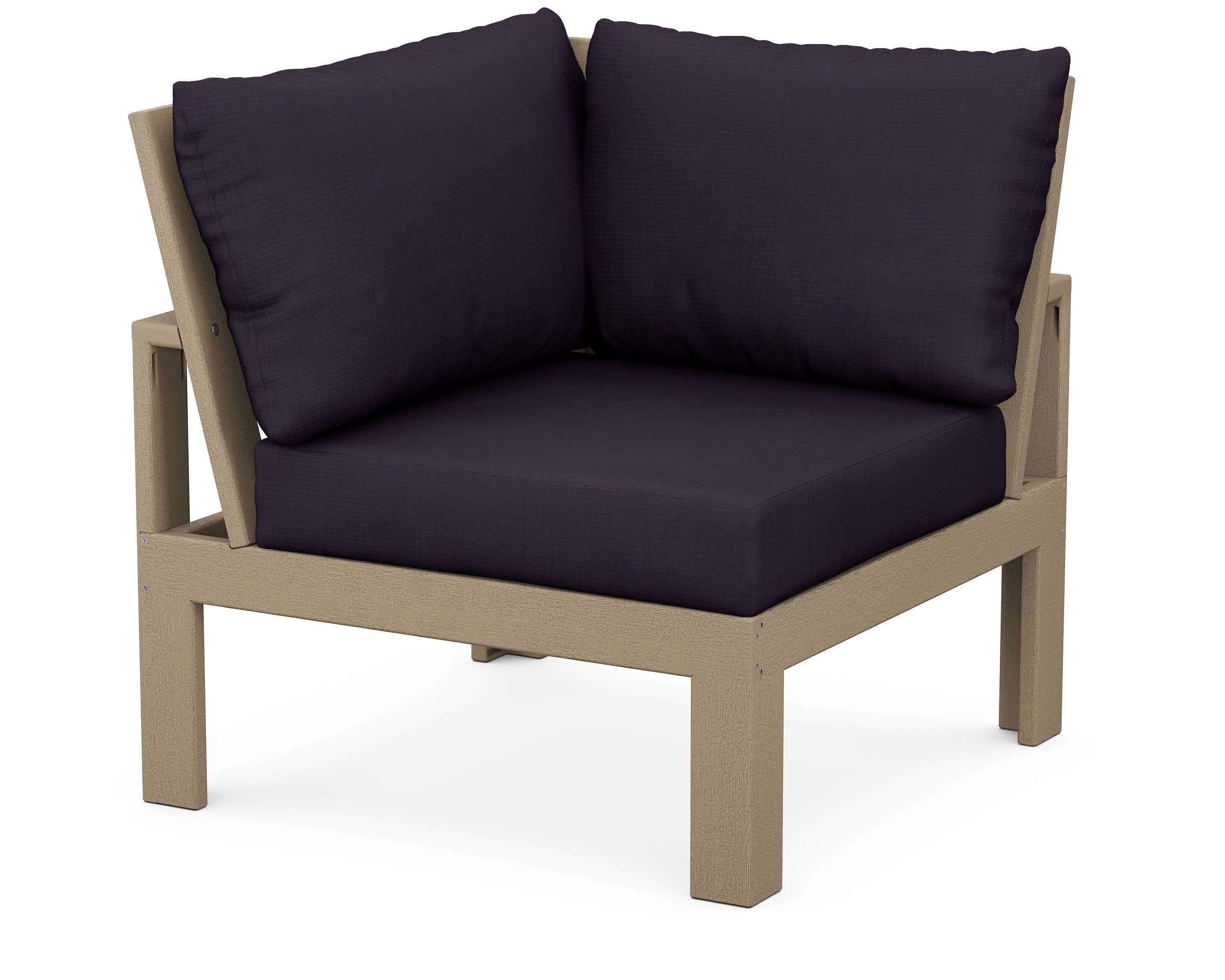 Modular Corner Chair in Vintage Sahara / Navy Linen