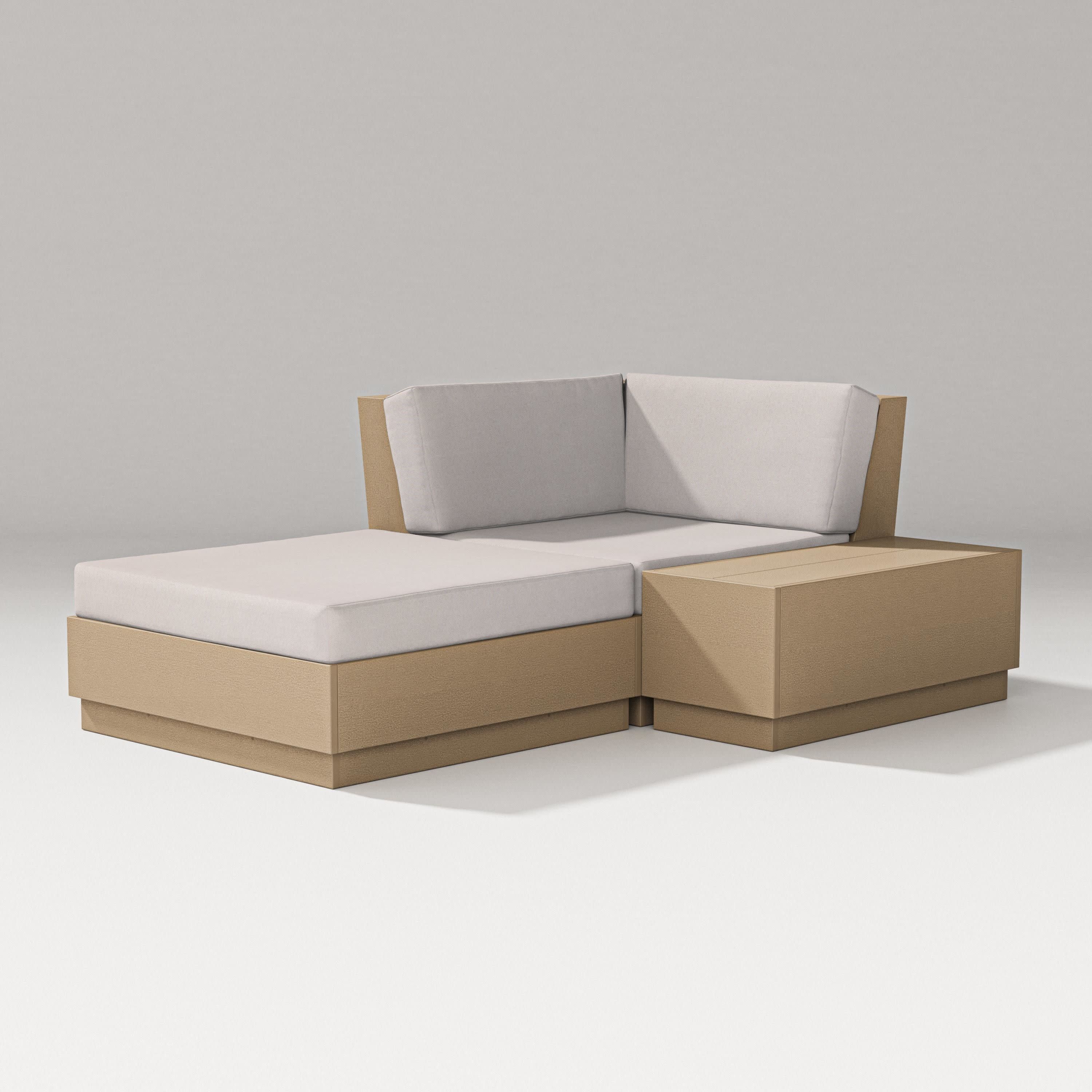 Elevate Corner Chaise in Vintage Sahara / Dune Burlap