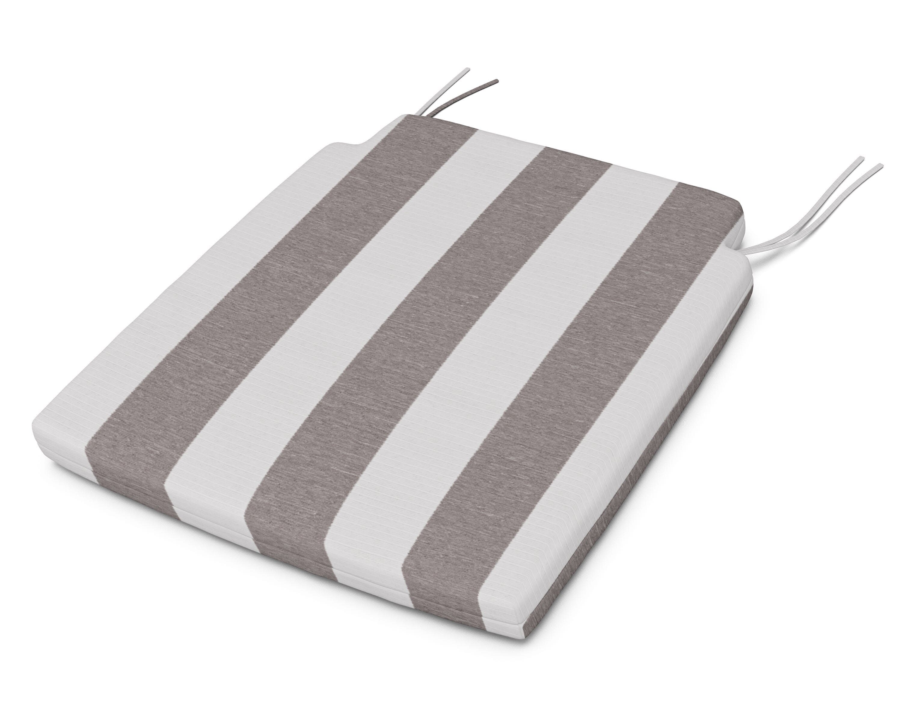 Savannah Dining Seat Pad in Cabana Stripe Grey Mist