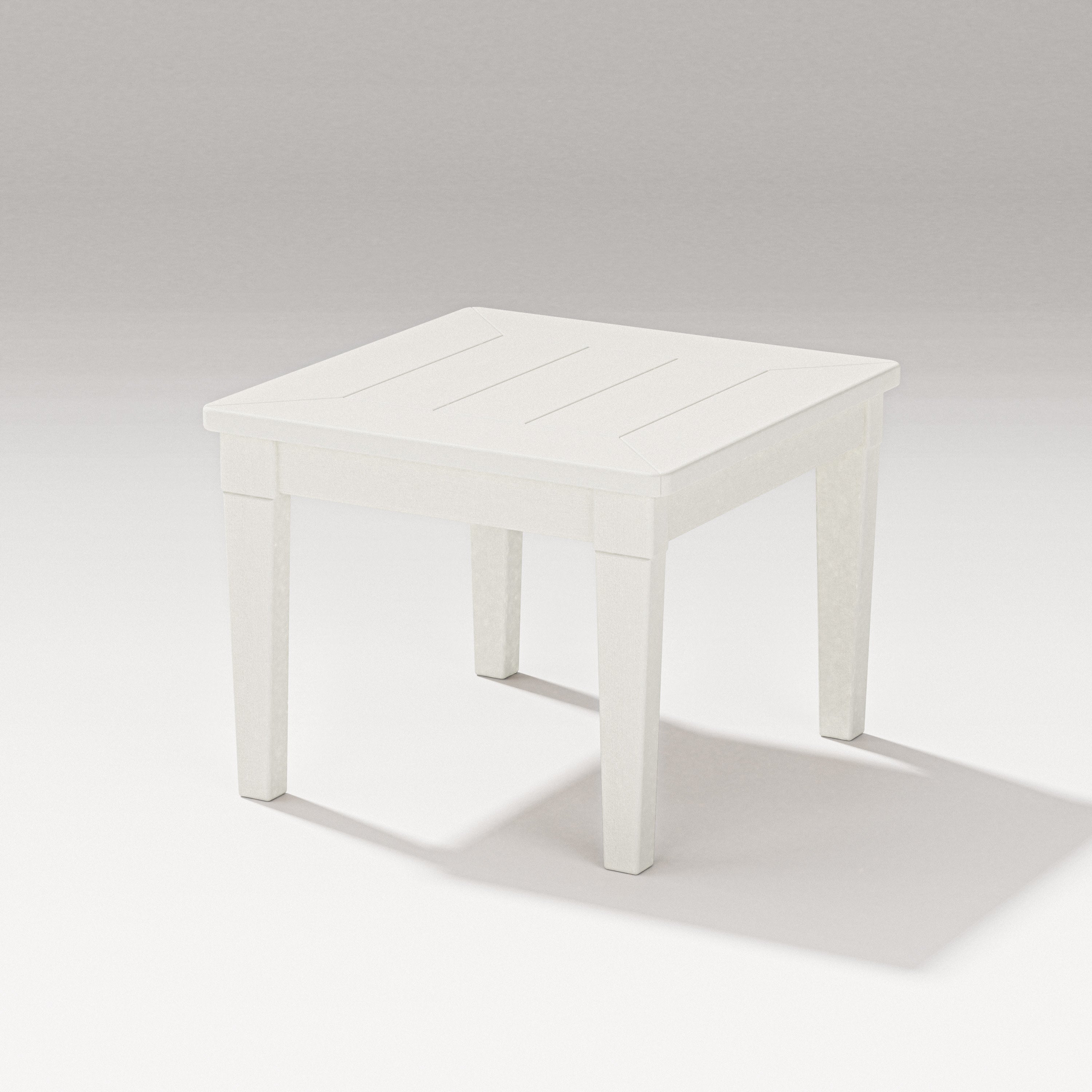 Estate End Table in Vintage White