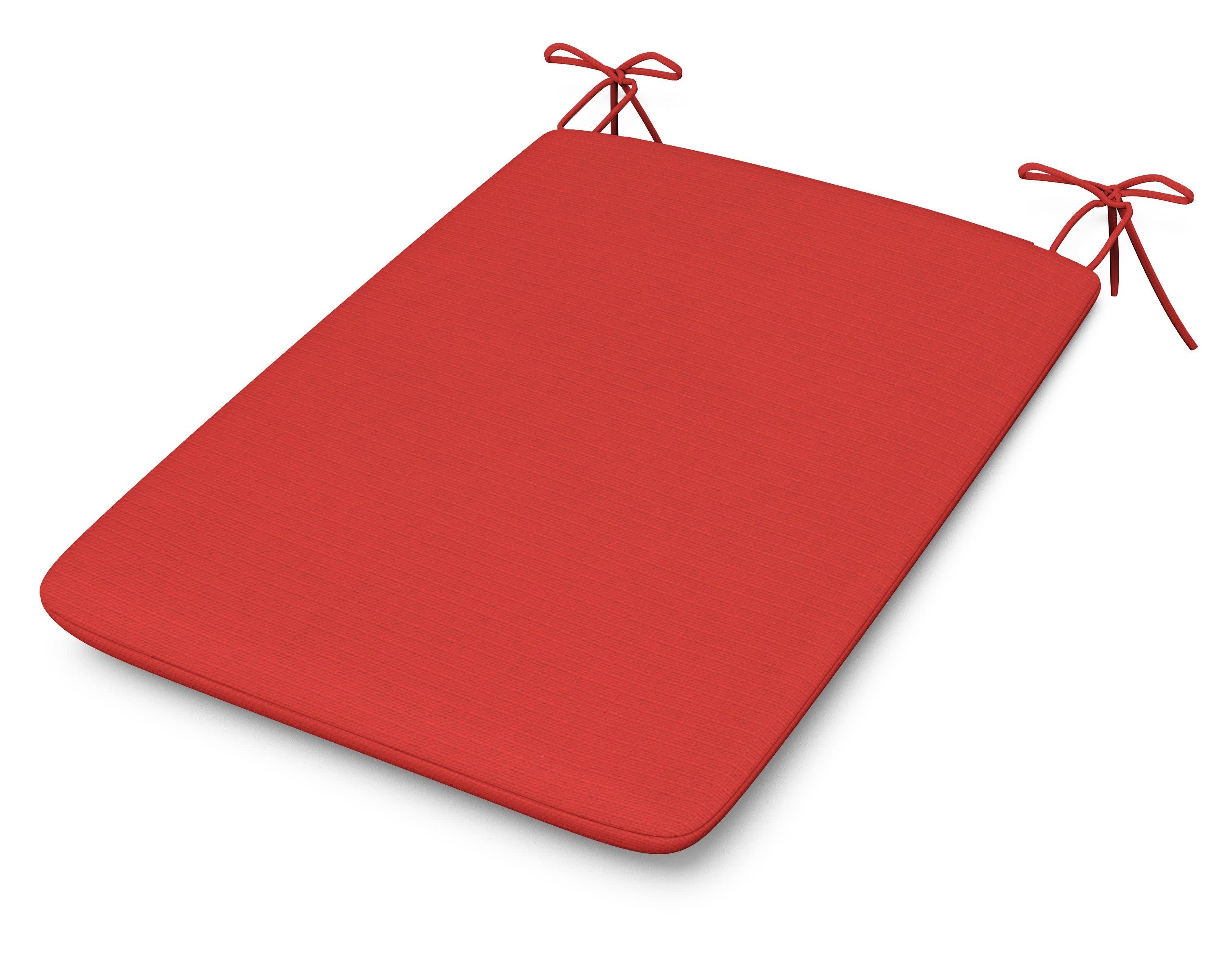 1100 Plaza Seat Pad in Crimson Linen