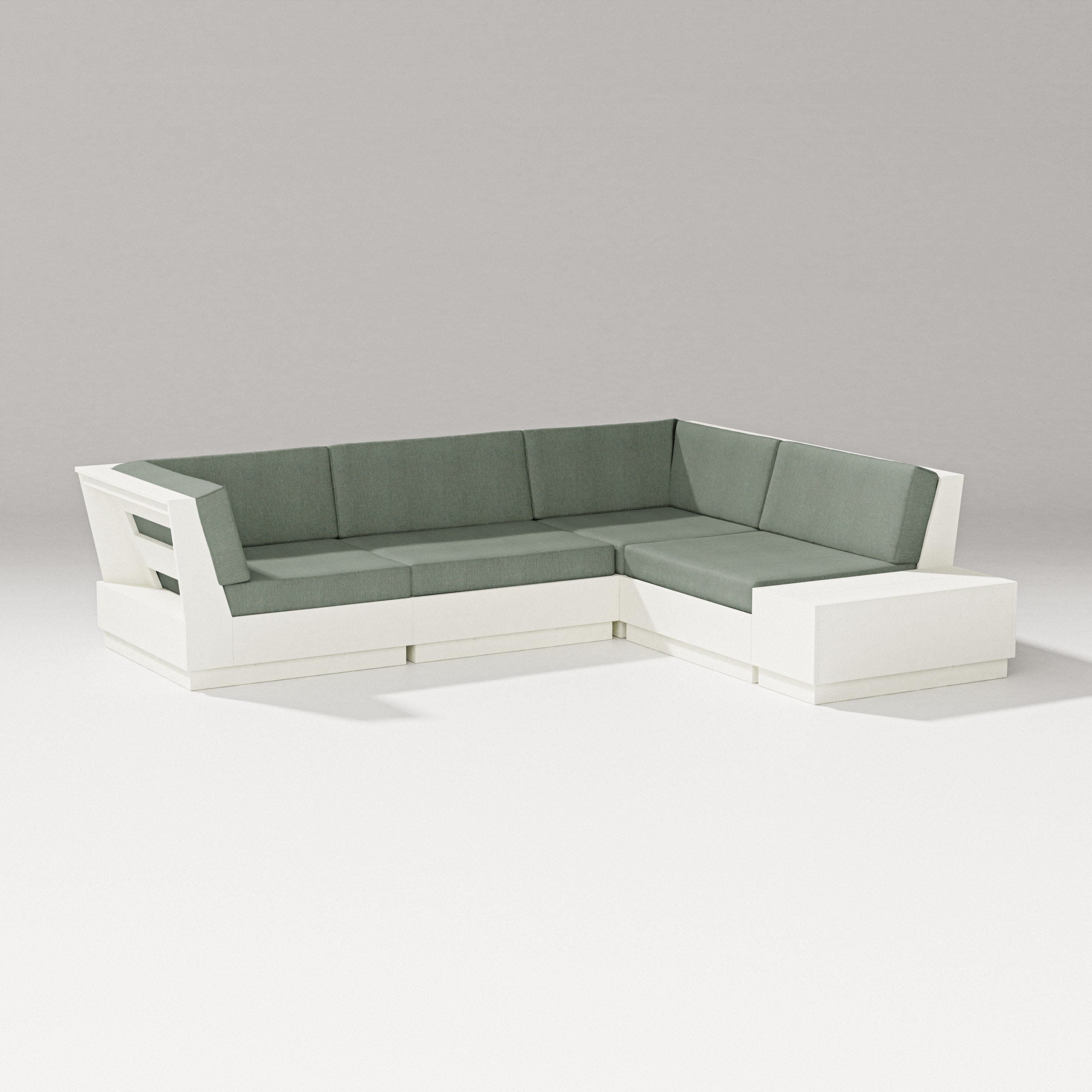 Elevate Corner Sectional in Vintage White / Cast Sage