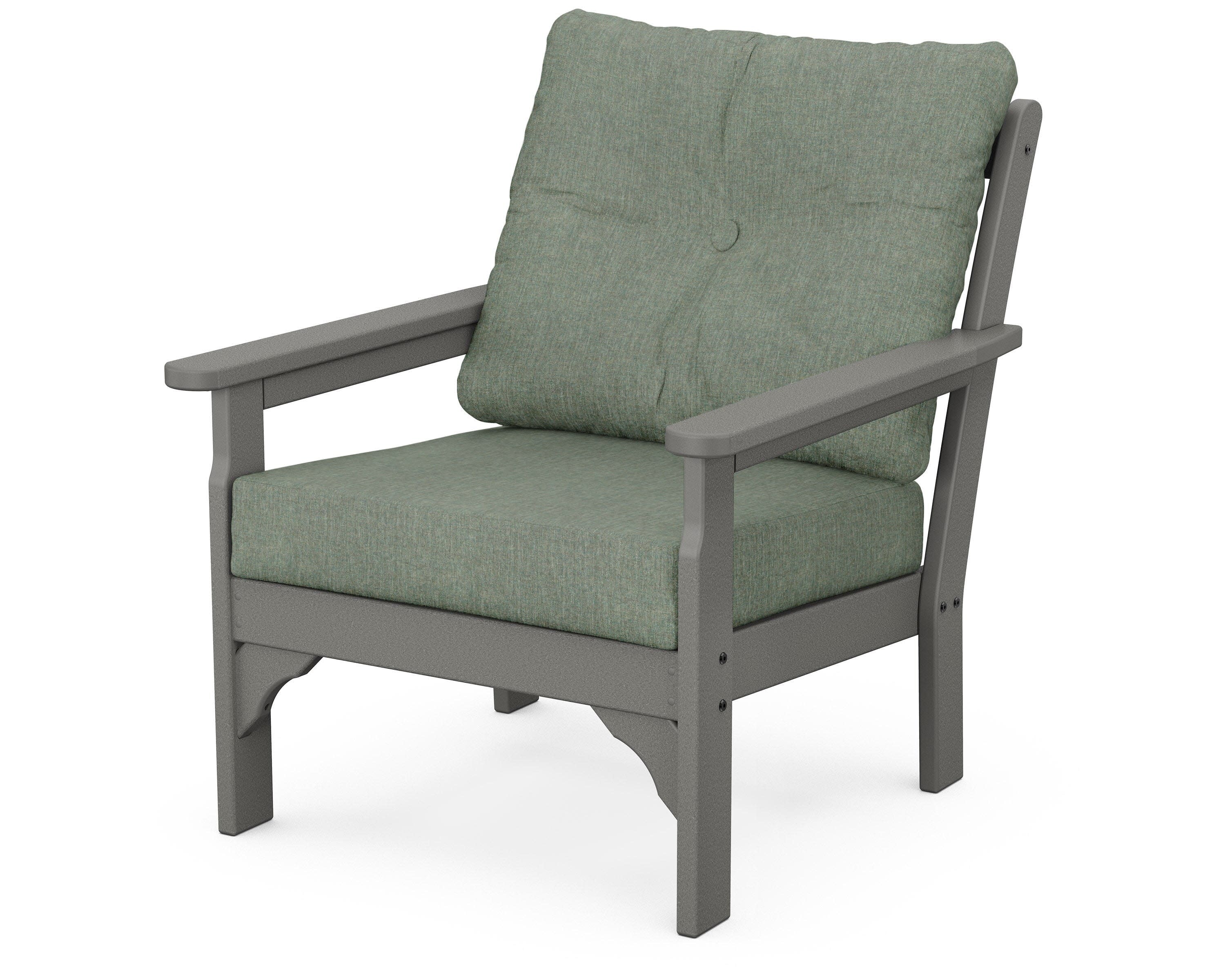 Vineyard Deep Seating Chair in Slate Grey / Cast Sage