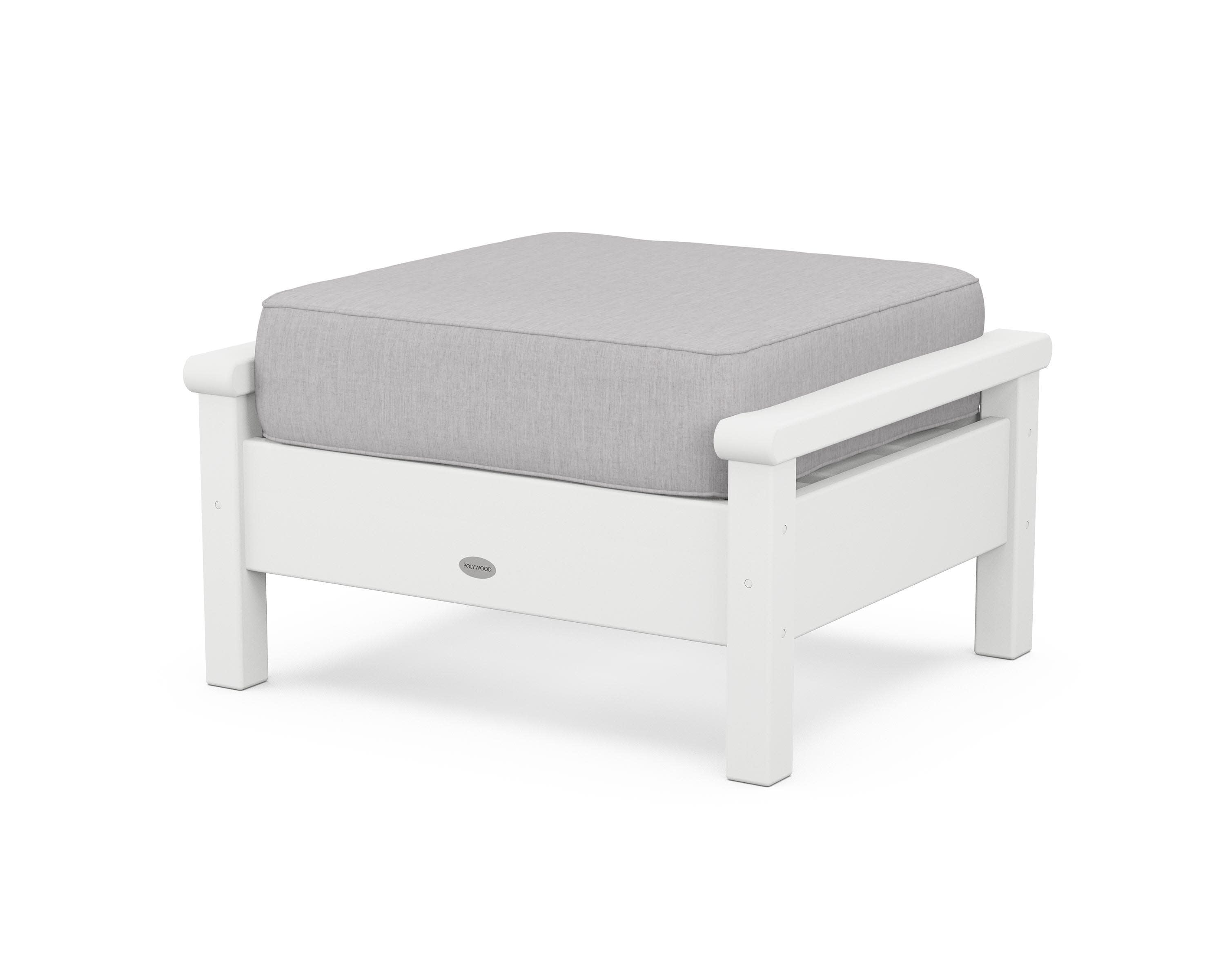 Harbour Deep Seating Ottoman in White / Granite