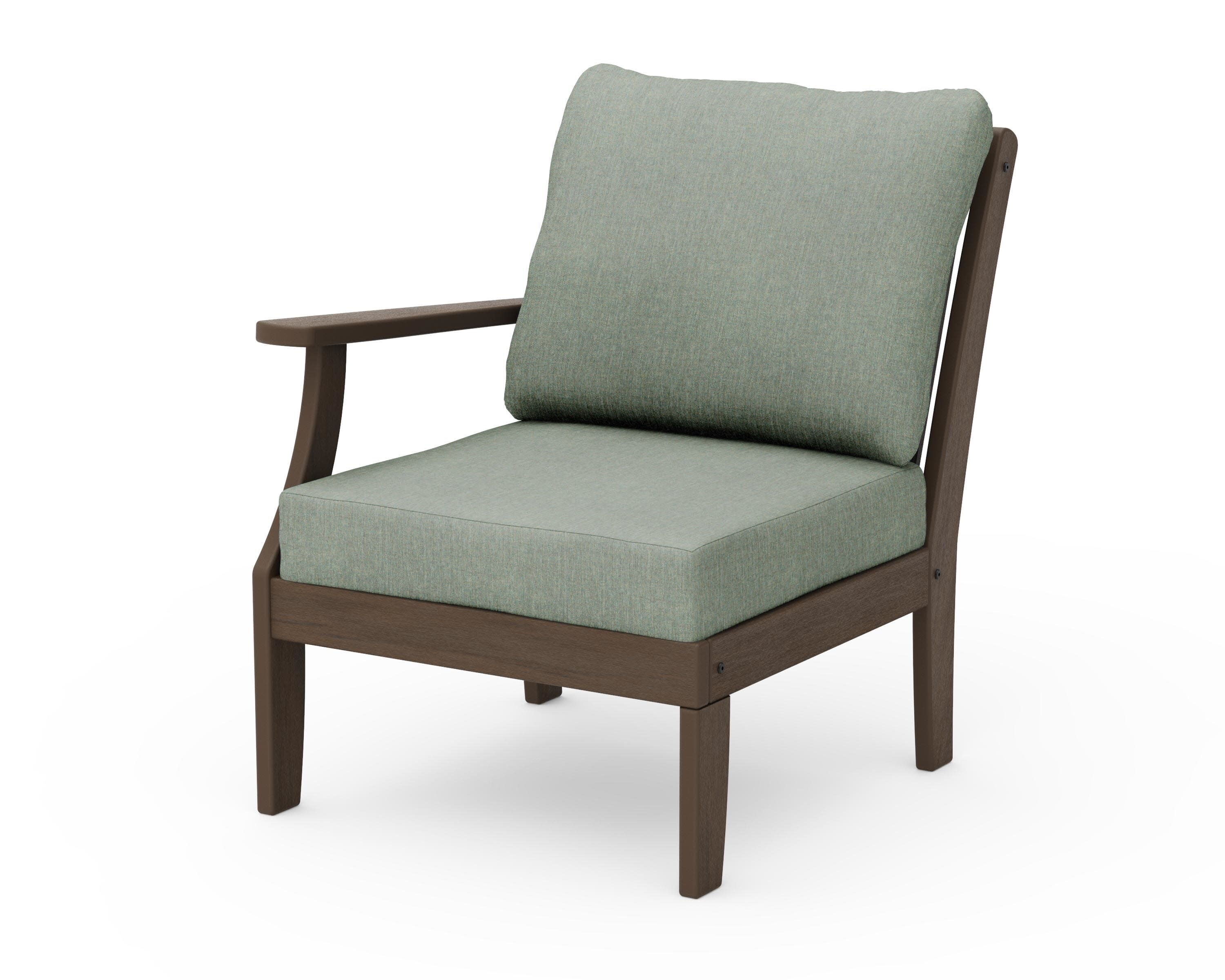 Braxton Modular Left Arm Chair in Kona / Cast Sage