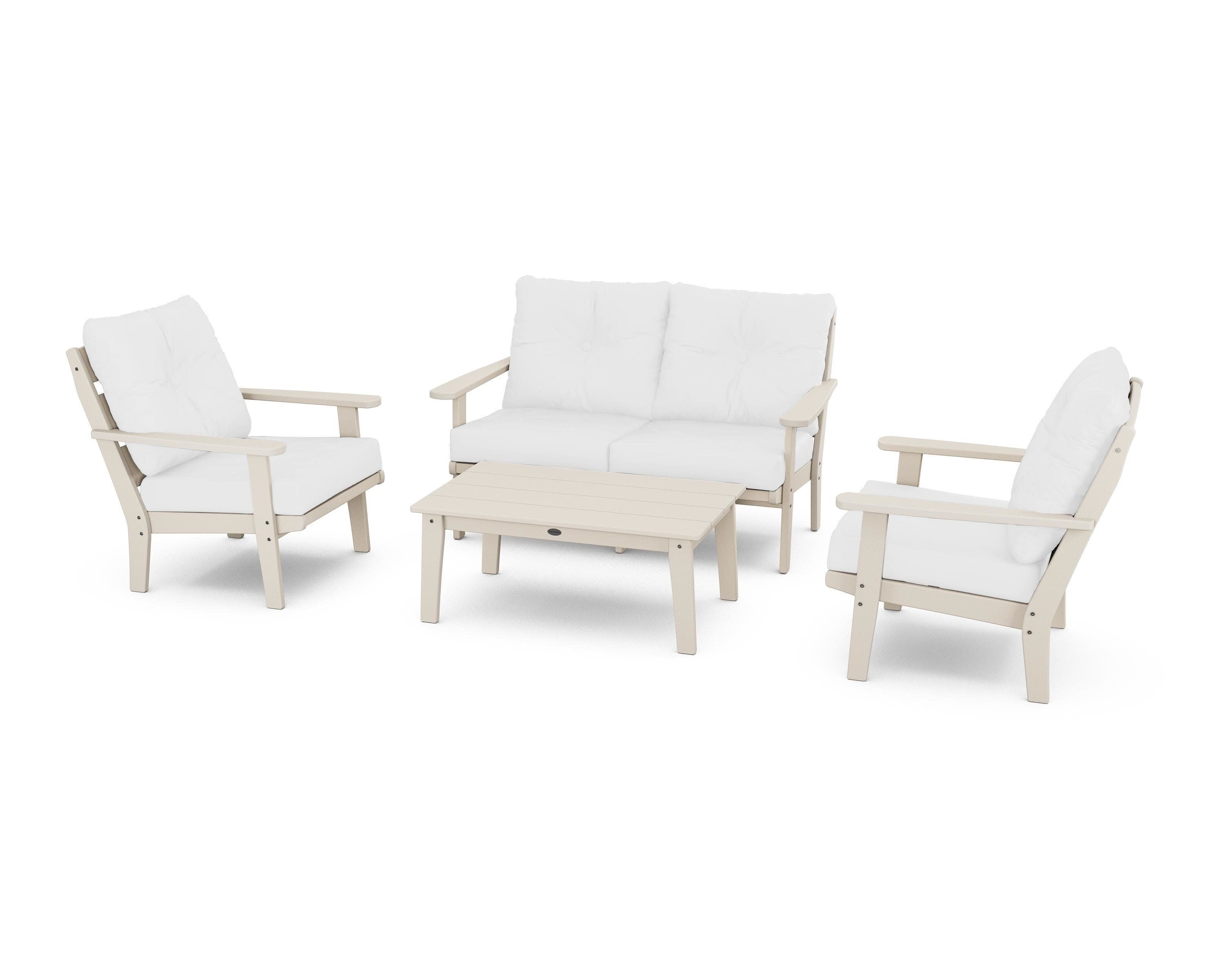 Lakeside 4-Piece Deep Seating Set in Sand / Natural