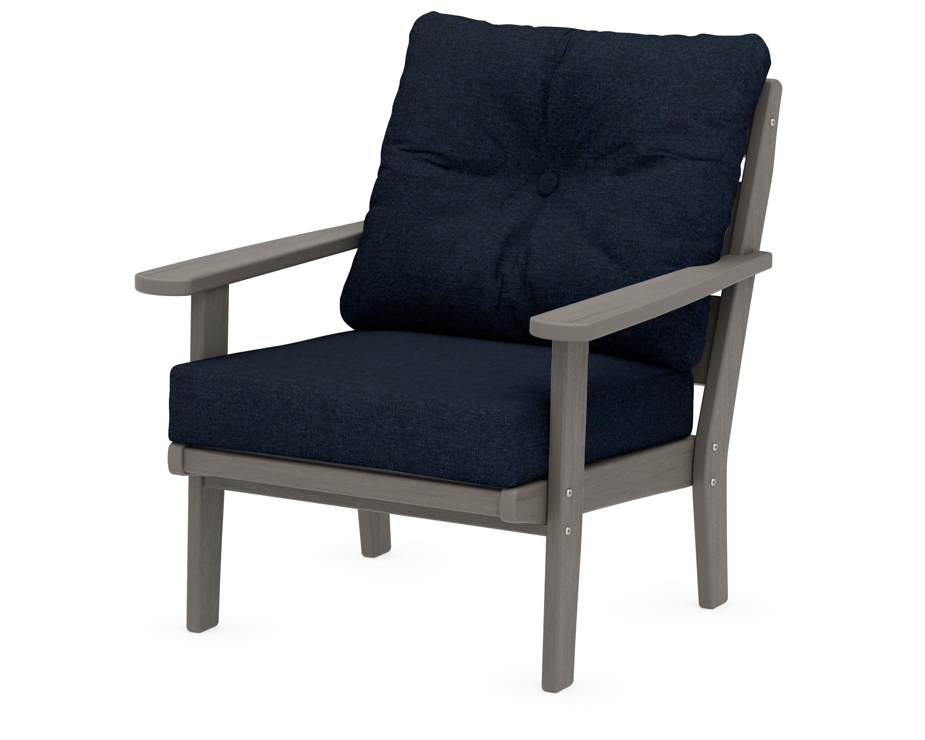 Lakeside Deep Seating Chair in Driftwood / Marine Indigo