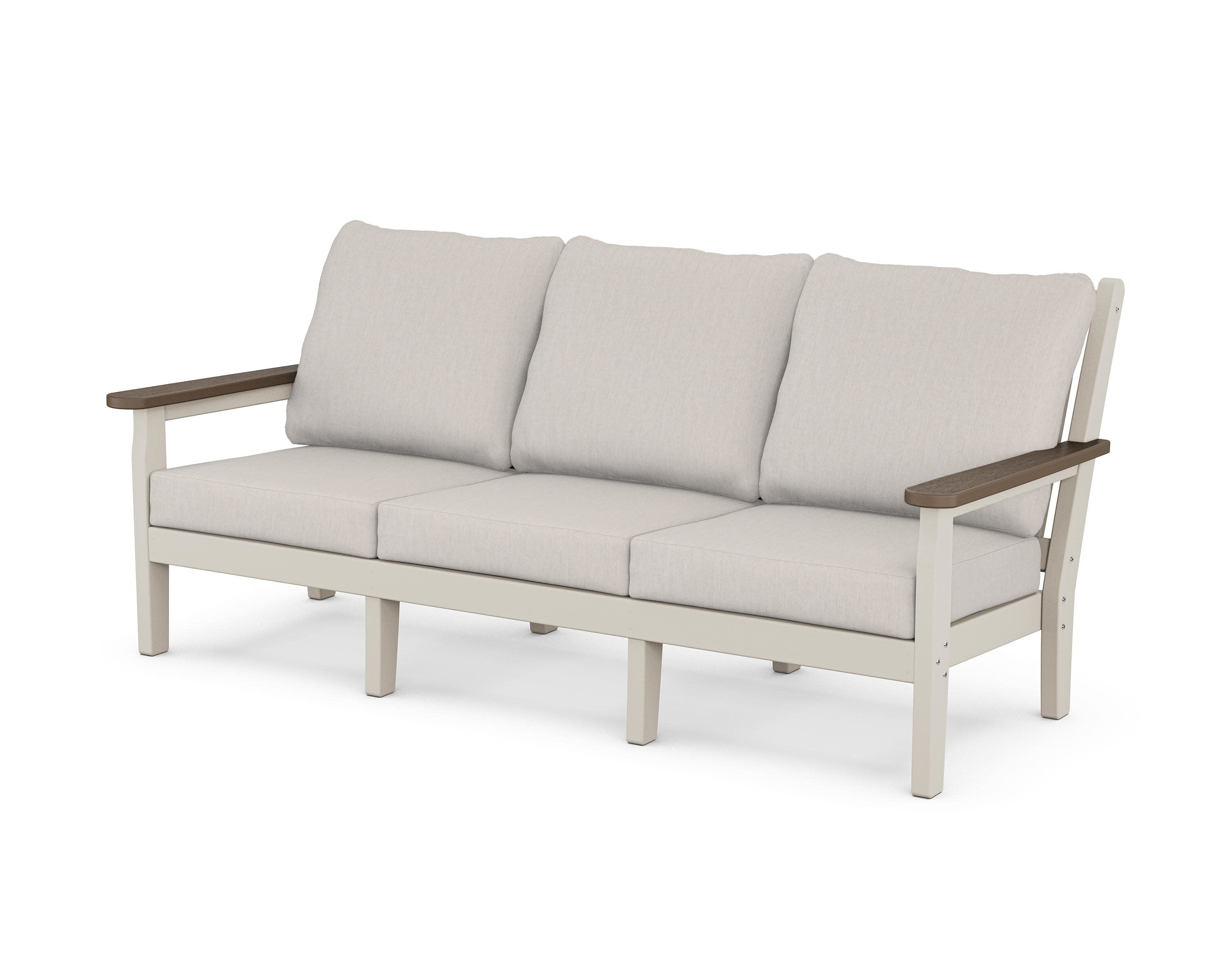 Chippendale Deep Seating Sofa in Sand / Kona / Cast Ash