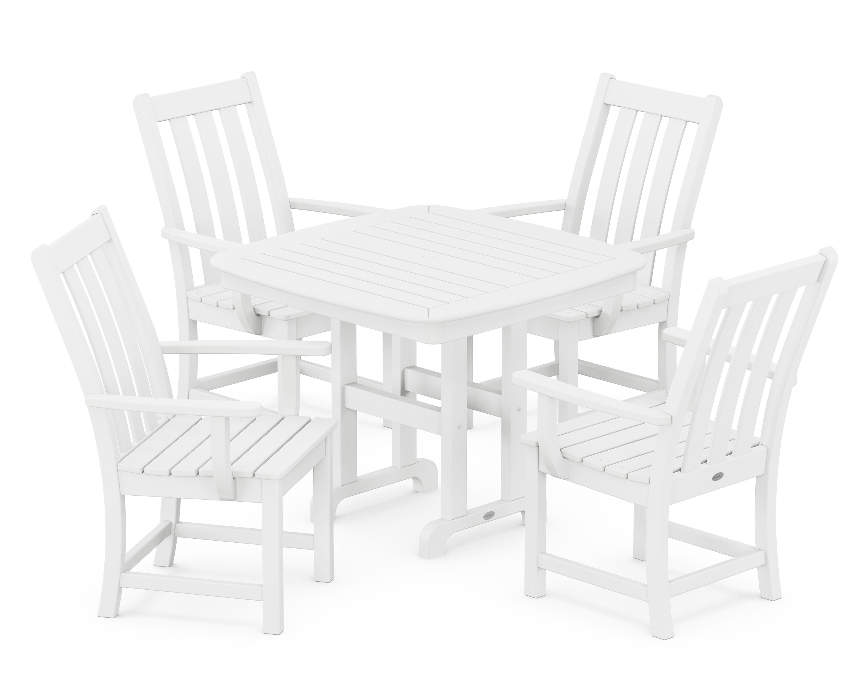 Vineyard 5-Piece Dining Set in White