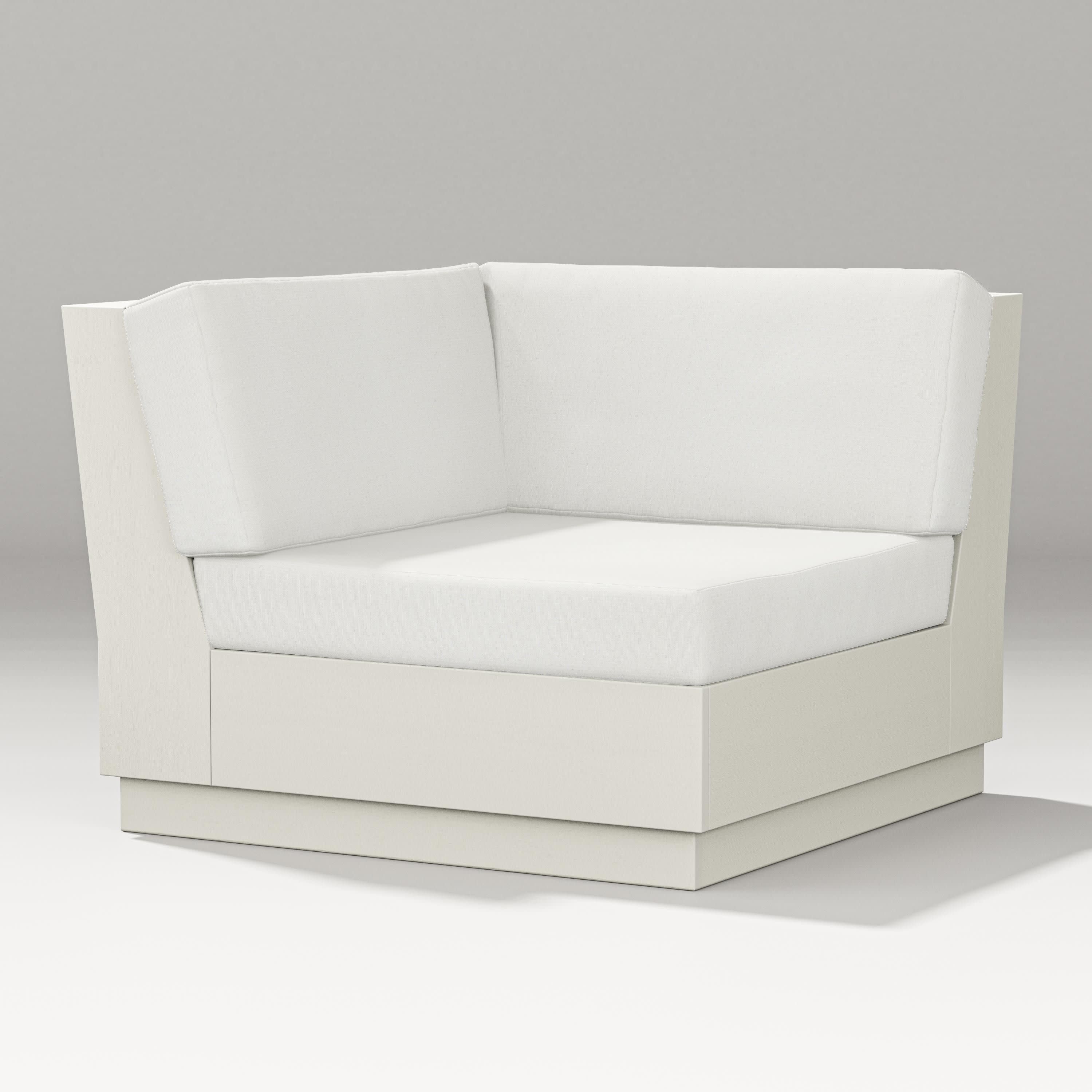 Elevate Modular Corner Chair in Vintage White / Natural Linen