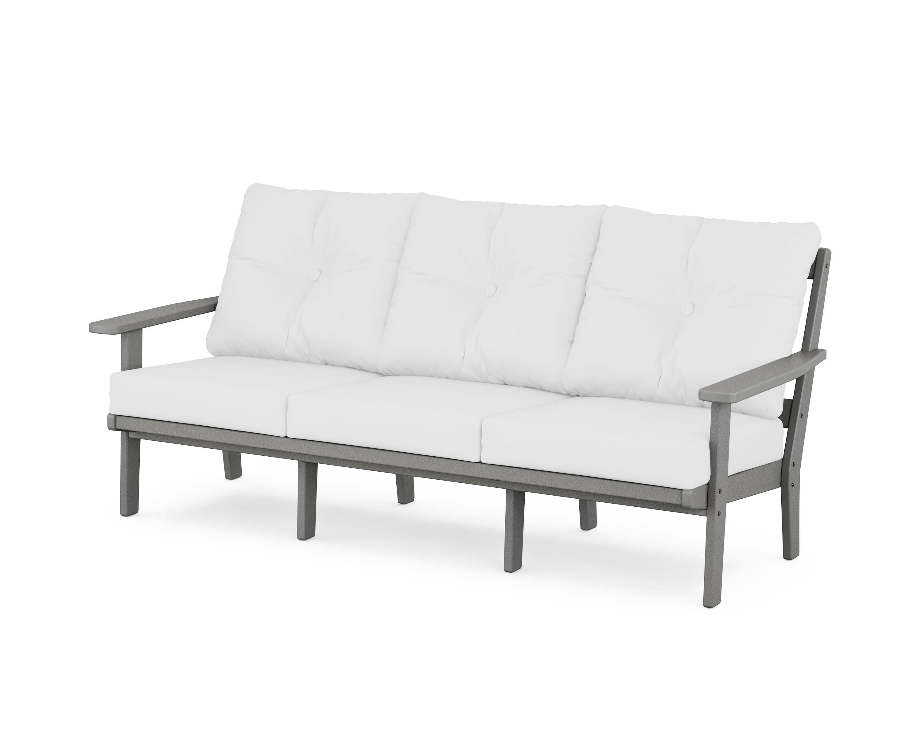 Oxford Deep Seating Sofa in Slate Grey / Natural
