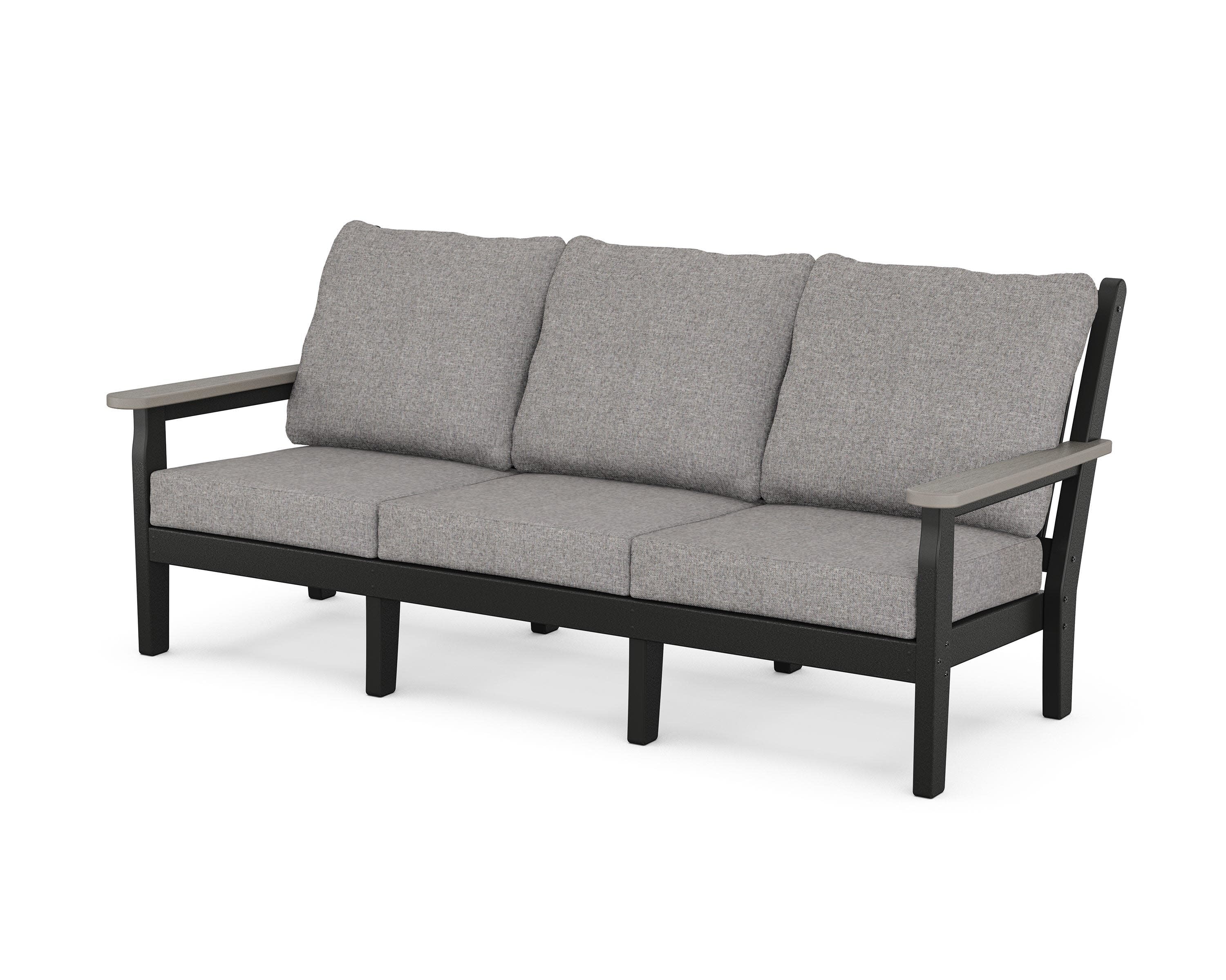 Chippendale Deep Seating Sofa in Black / Driftwood / Grey Mist