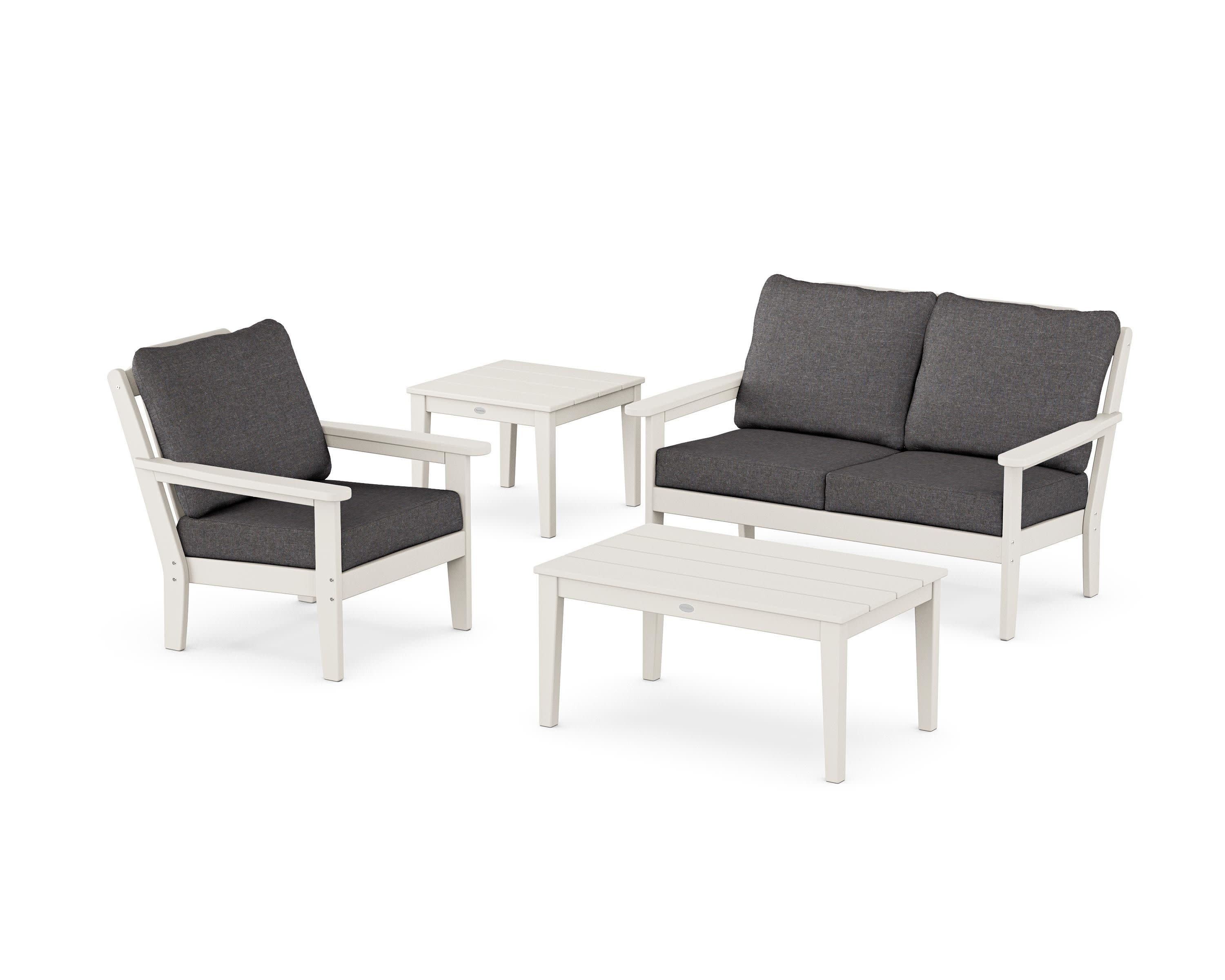 Wovendale 4-Piece Deep Seating Set in Sand / Ash Charcoal
