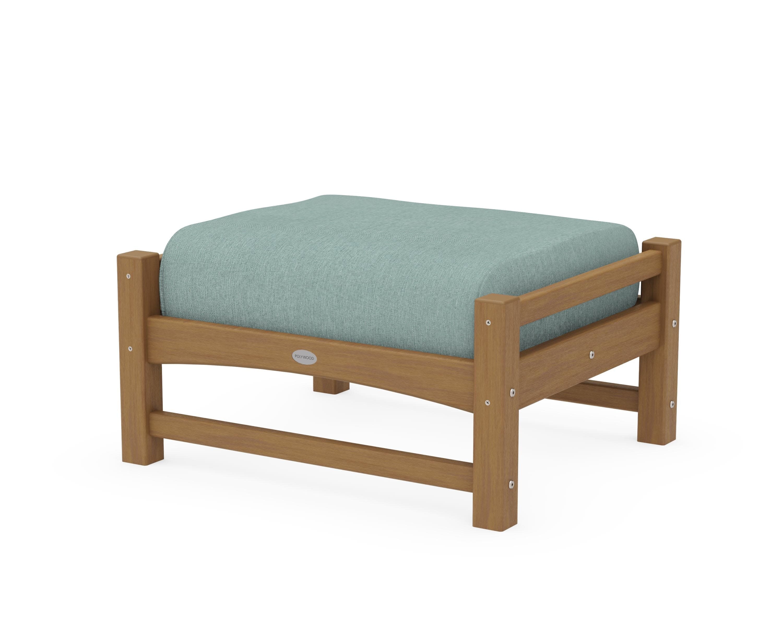 Club Ottoman in Natural / Glacier Spa