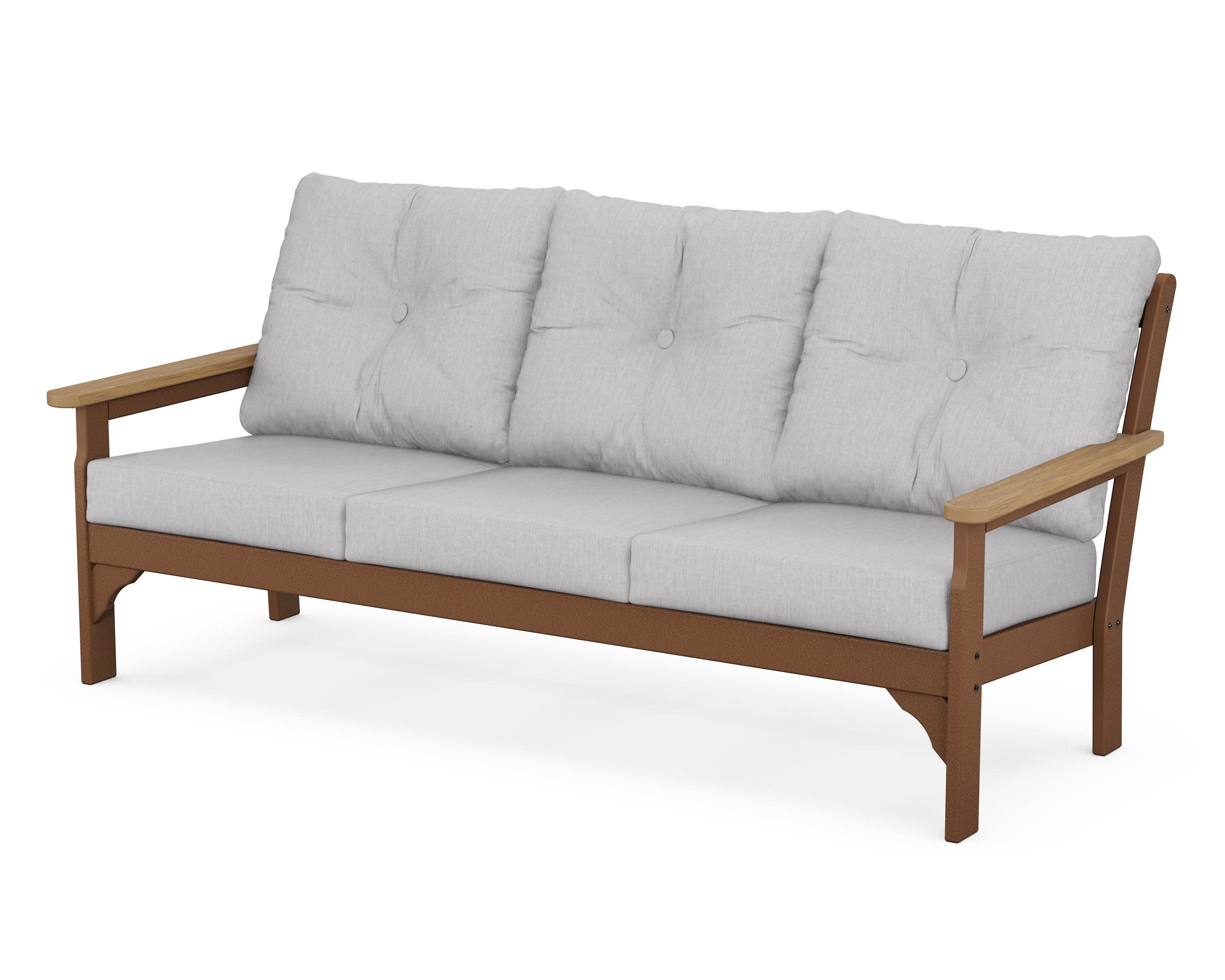 Vineyard Deep Seating Sofa in Teak / Natural / Granite