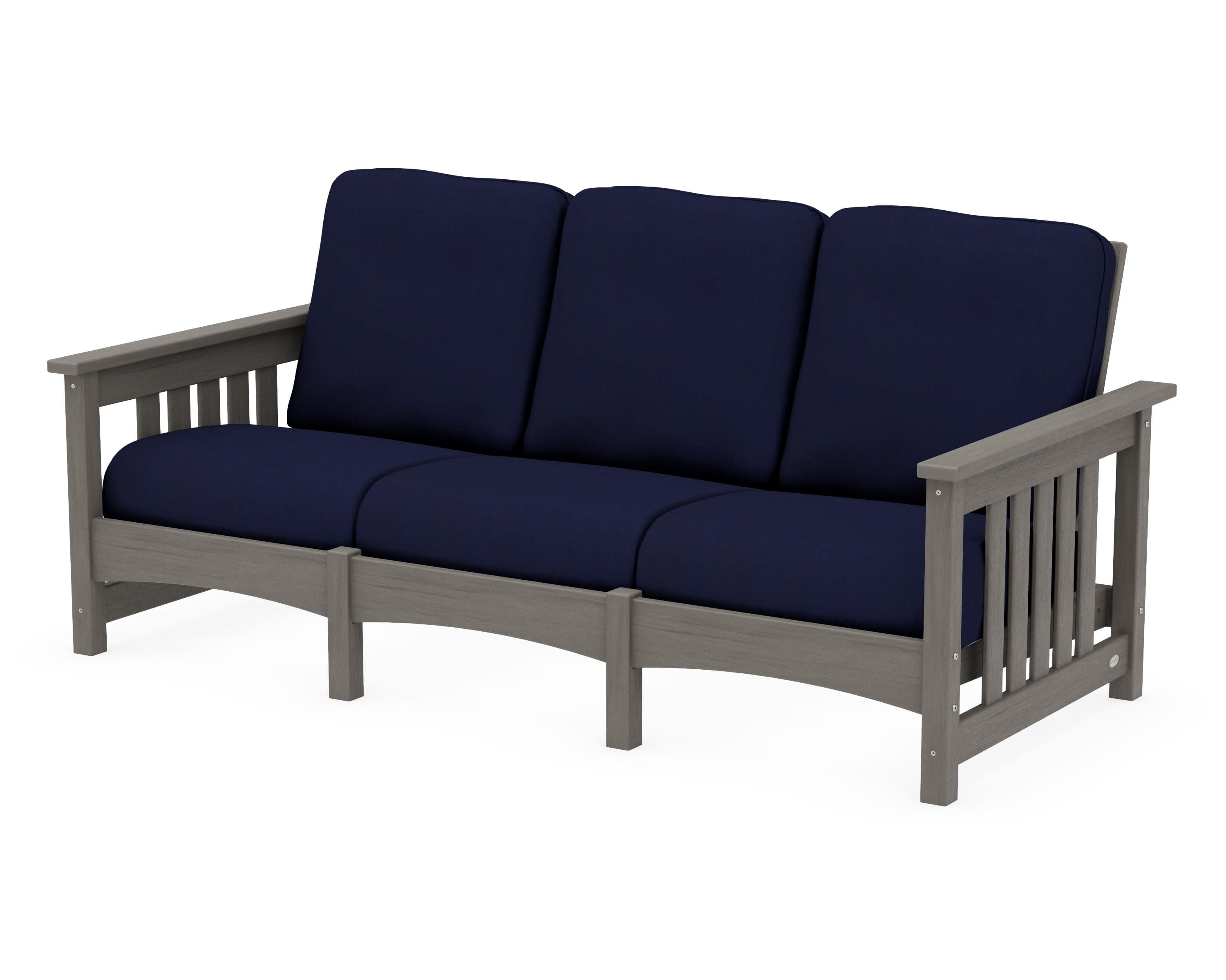 Club Mission Sofa in Driftwood / Navy
