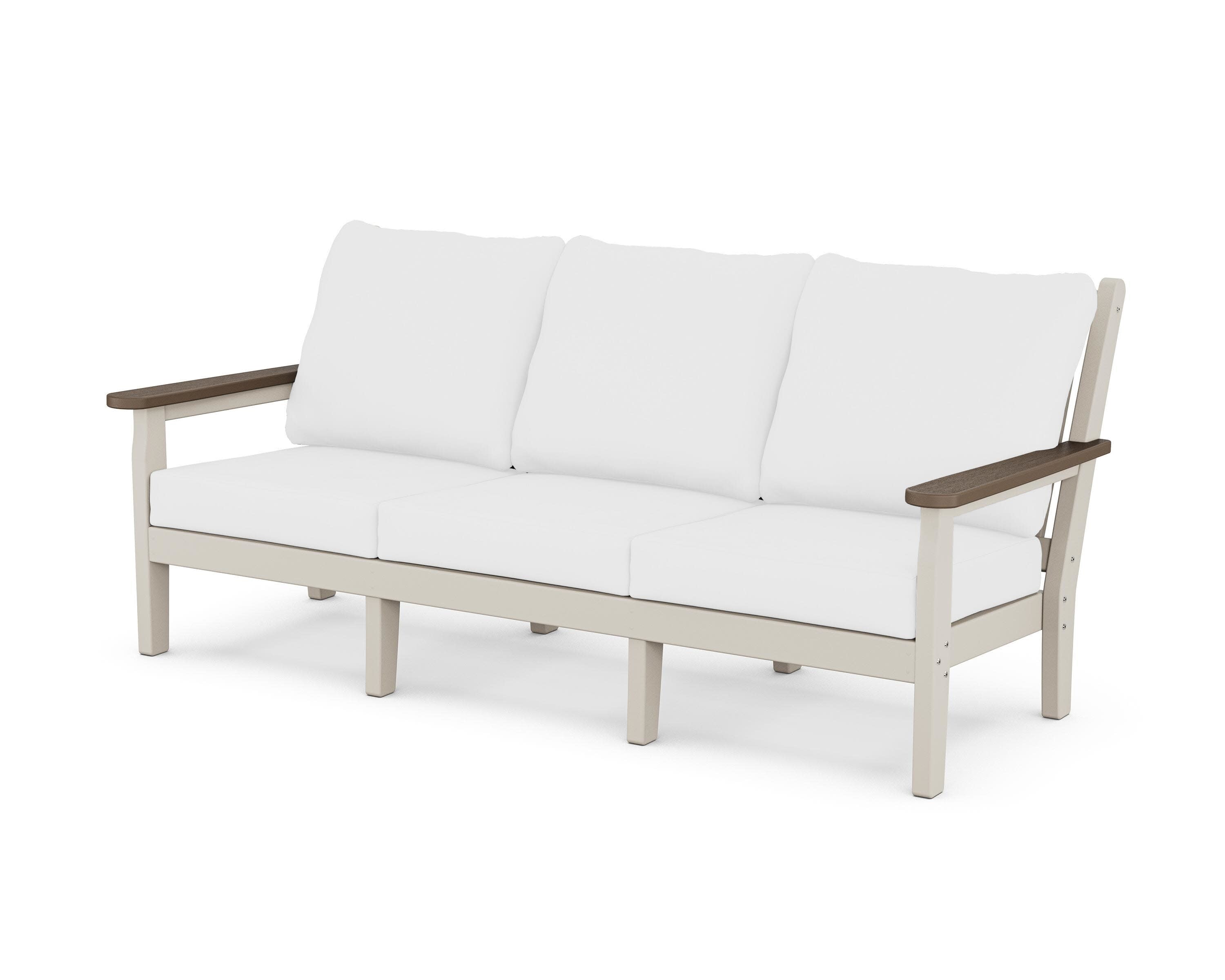 Chippendale Deep Seating Sofa in Sand / Kona / Natural