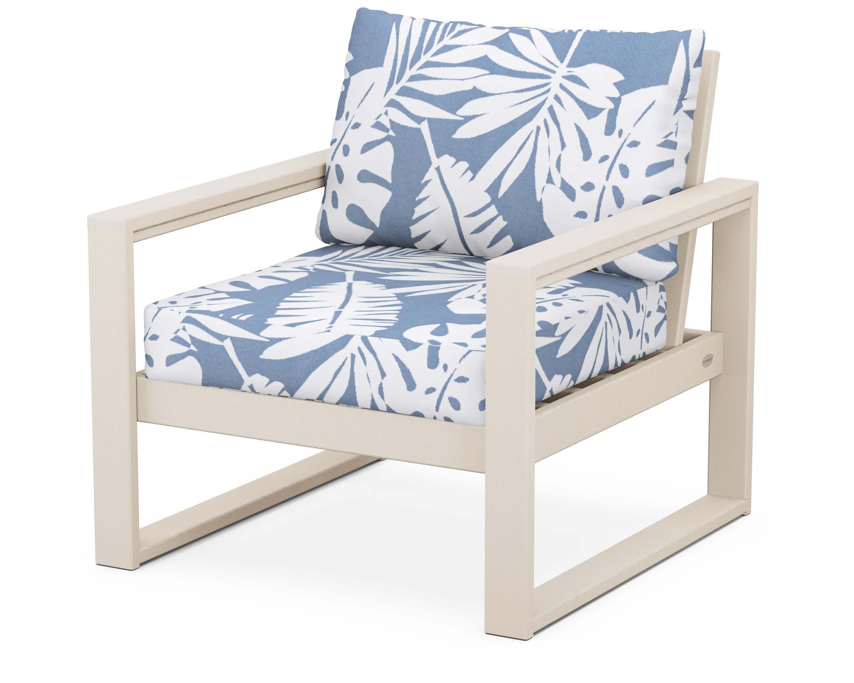 EDGE Club Chair in Sand / Leaf Sky Blue