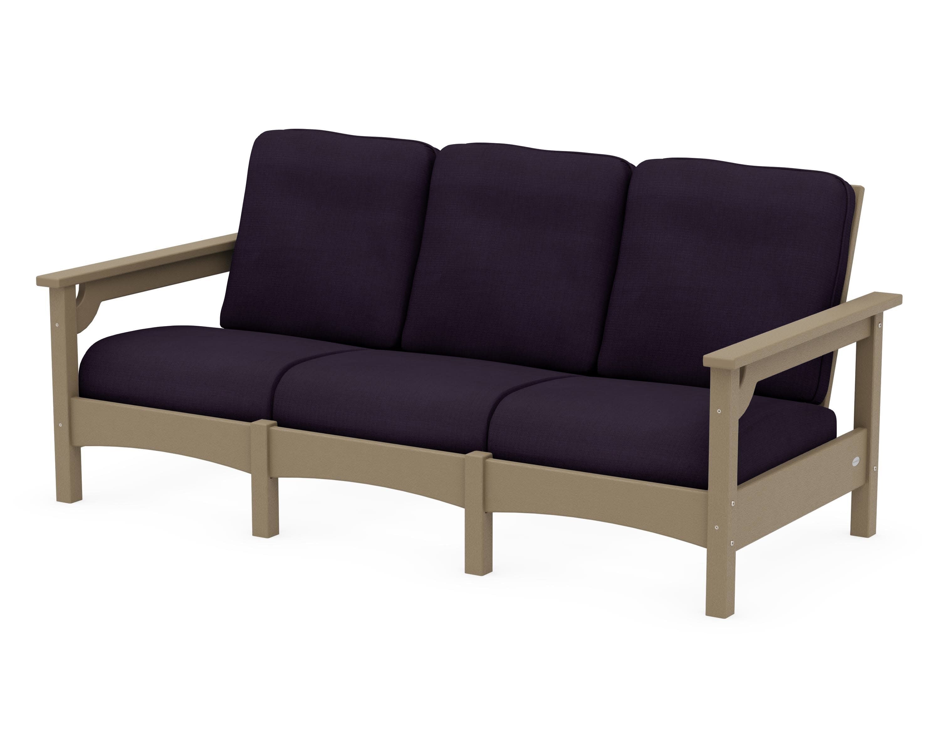 Club Sofa in Vintage Sahara / Navy Linen