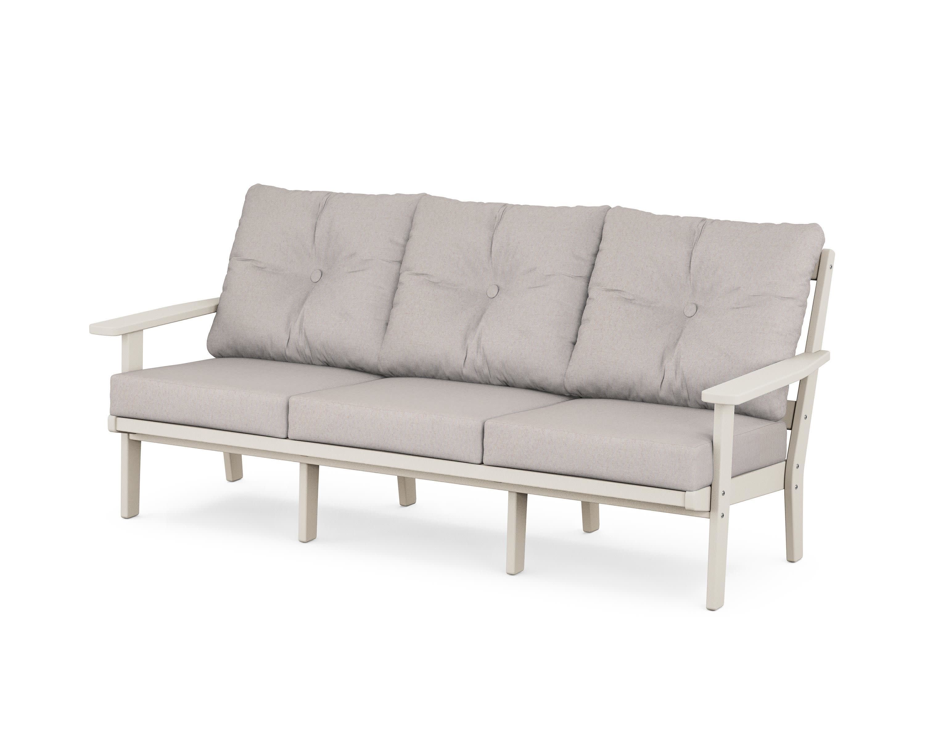 Oxford Deep Seating Sofa in Sand / Dune Burlap